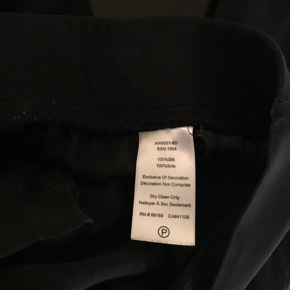 ATM Anthony Thomas Melillo Black Silk Jogger Pants Size S - Picture 9 of 16